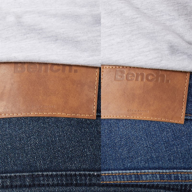 Bench Mens Northenden Two Pack Straight Jeans Dark Indigo Wash/Indigo
