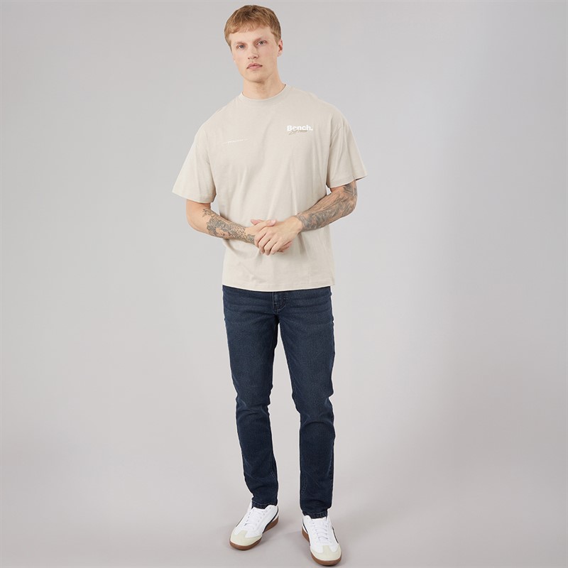 Bench Mens Sivada Skinny Jeans Dark Indigo Wash