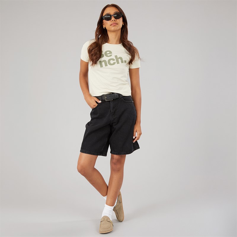 Bench Womens Aita Baby Fit T-Shirt Ecru