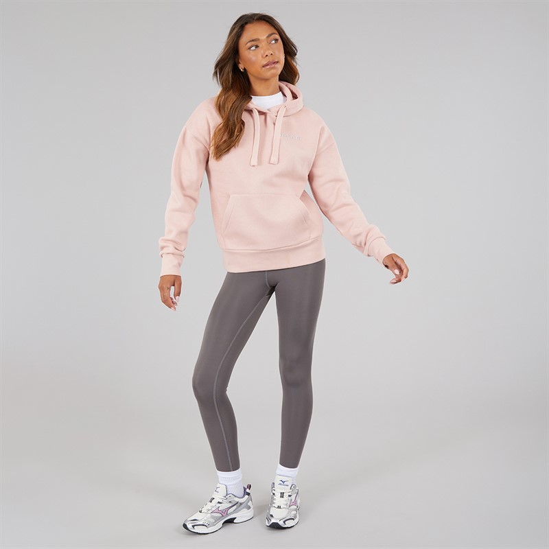Bench Womens Amba Hoodie With Boucle Graphic Light Dusky Pink