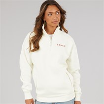 Bench Womens Farla Oversized 1/4 Zip Winter White