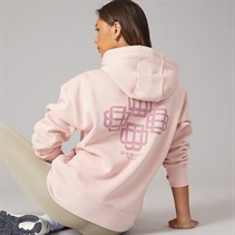 Bench Womens Rietta Oversized Hoodie With Graphic Light Dusky Pink