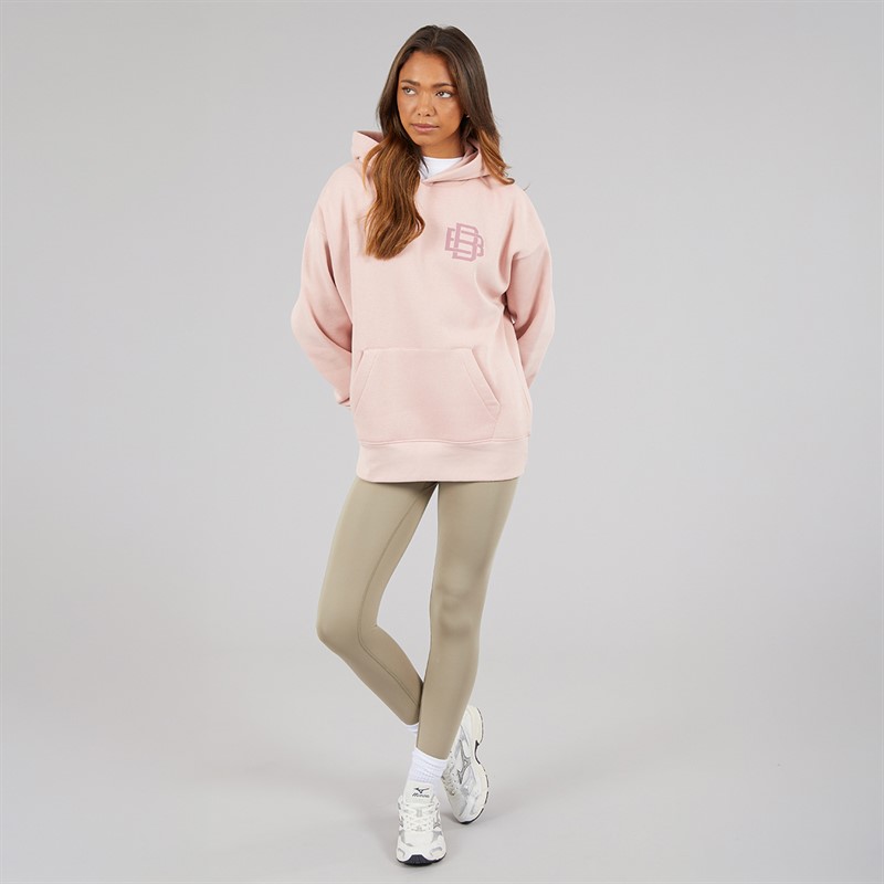 Bench Womens Rietta Oversized Hoodie With Graphic Light Dusky Pink