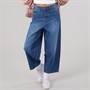 Bench Womens Berri Barrel Leg Jeans Mid Blue