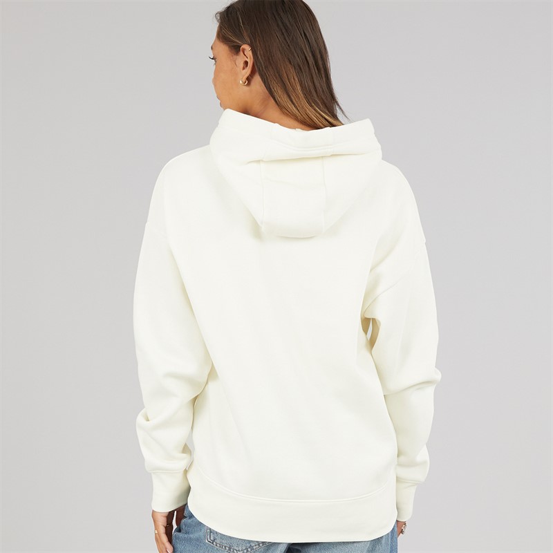 Bench Womens Olly Oversized Hoodie With Graphic Print Winter White