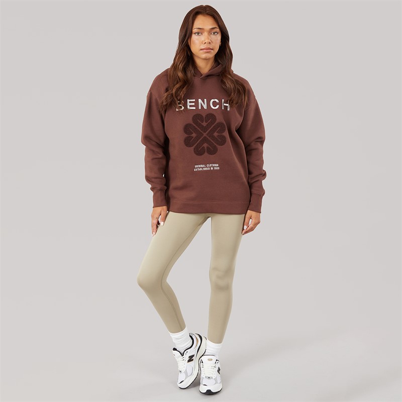 Bench Womens Osta Loose Fit Hoodie Chocolate