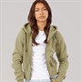 Bench Womens Chessa Fit Zip Thru Hoodie Washed Khaki
