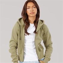Bench Womens Chessa Fit Zip Thru Hoodie Washed Khaki
