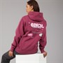 Bench Womens Fessa Oversized Hoodie With Graphic Print Berry