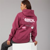 Bench Womens Fessa Oversized Hoodie With Graphic Print Berry