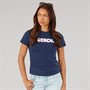Bench Womens Ress Baby Fit T-Shirt With Graphic Print Navy