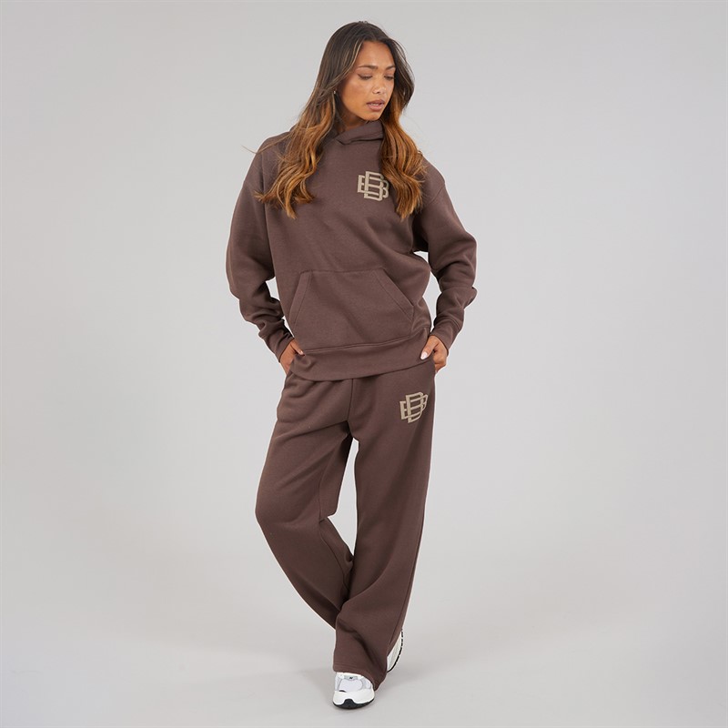 Bench Womens Rietta Oversized Hoodie With Graphic Coffee