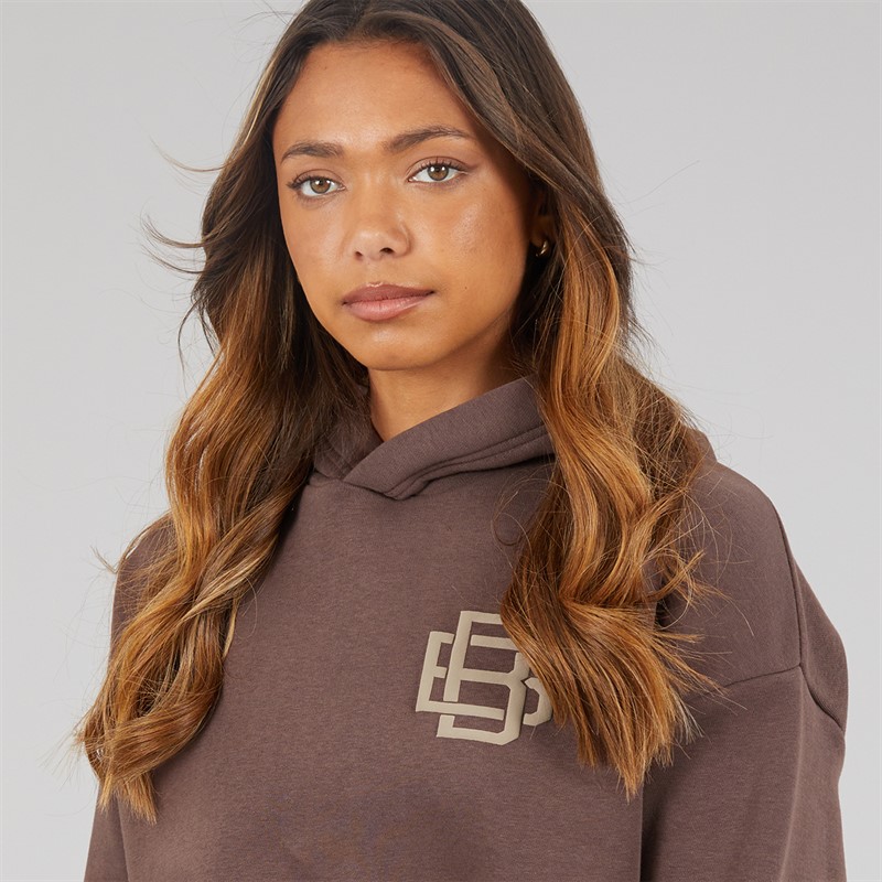 Bench Womens Rietta Oversized Hoodie With Graphic Coffee