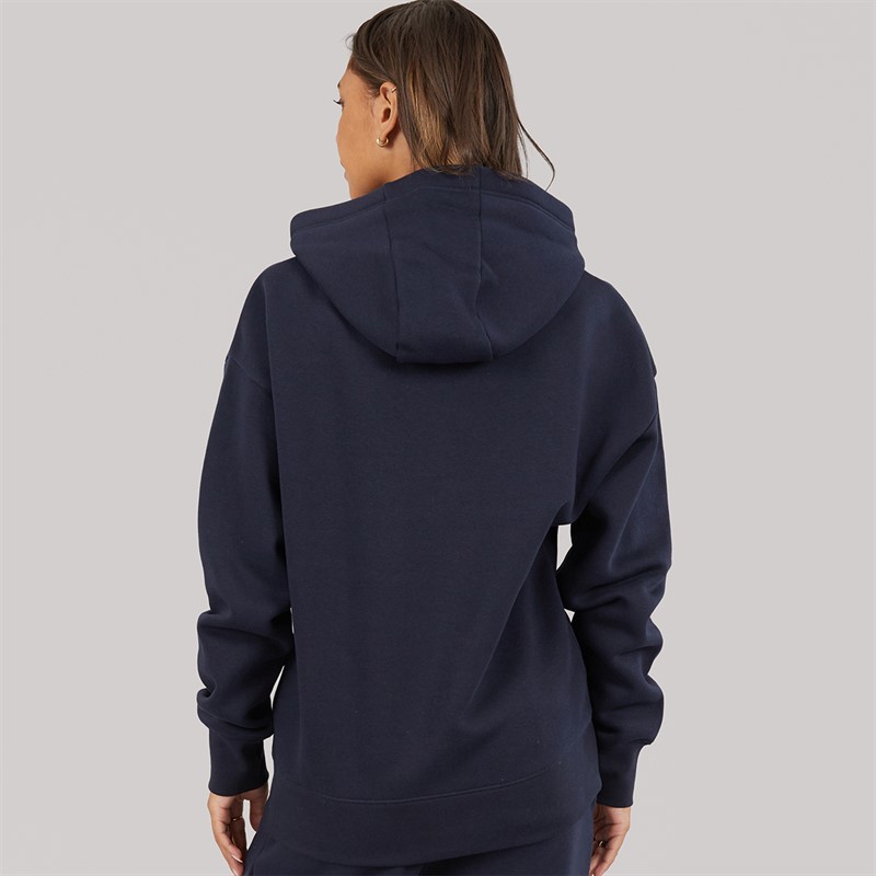 Bench Womens Olly Oversized Hoodie With Graphic Print Navy