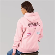 Bench Womens Fessa Oversized Hoodie With Graphic Print Fairytale Pink