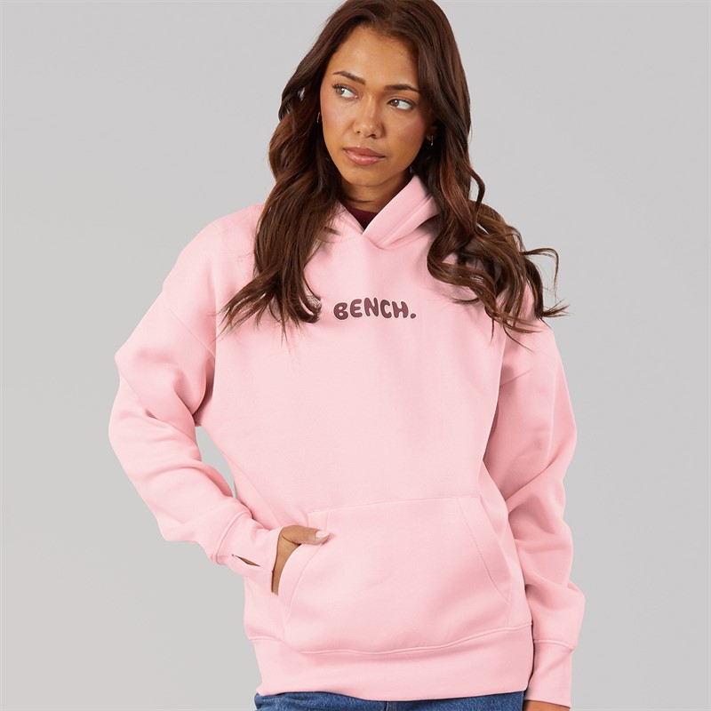 Bench Womens Fessa Oversized Hoodie With Graphic Print Fairytale Pink