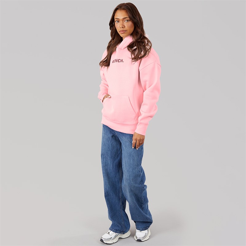 Bench Womens Fessa Oversized Hoodie With Graphic Print Fairytale Pink