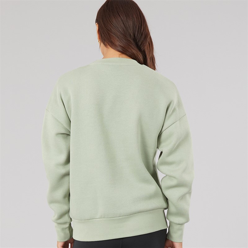 Bench Womens Kaye Crew Sweat With Glitter Graphic Sage Green