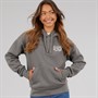 Bench Womens Dess Hoodie With Glitter Graphic Charcoal