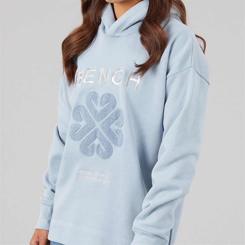 Bench Womens Osta Loose Fit Hoodie Dusky Blue