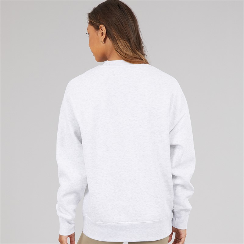 Bench Womens Heya Oversize Crew Sweat Ice Grey Marl
