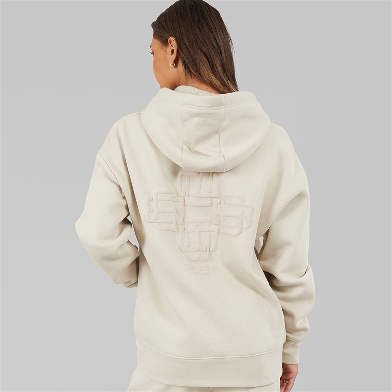 Bench Womens Clari Oversize Zip Thru With Graphic Stone Grey