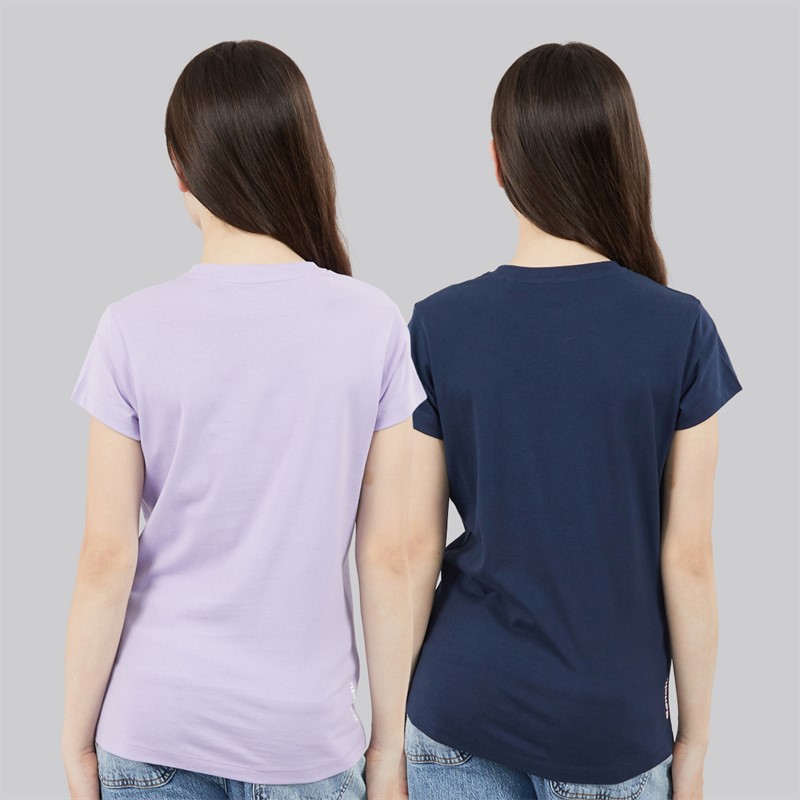 Bench Girls Moonspark Two Pack T-Shirts Navy/Light Lavender