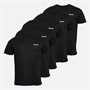 Bench Mens Herman Five Pack T-Shirts A Black