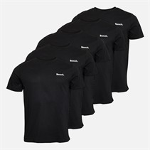 Bench Mens Herman Five Pack T-Shirts A Black