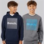 Bench Boys Helios Two Pack Sweatshirt And Hoodie Dark Grey Marl/Navy