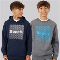Bench Boys Helios Two Pack Sweatshirt And Hoodie Dark Grey Marl/Navy