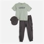 Bench Boys T-Shirt Cargo Trousers And Cap Set Black