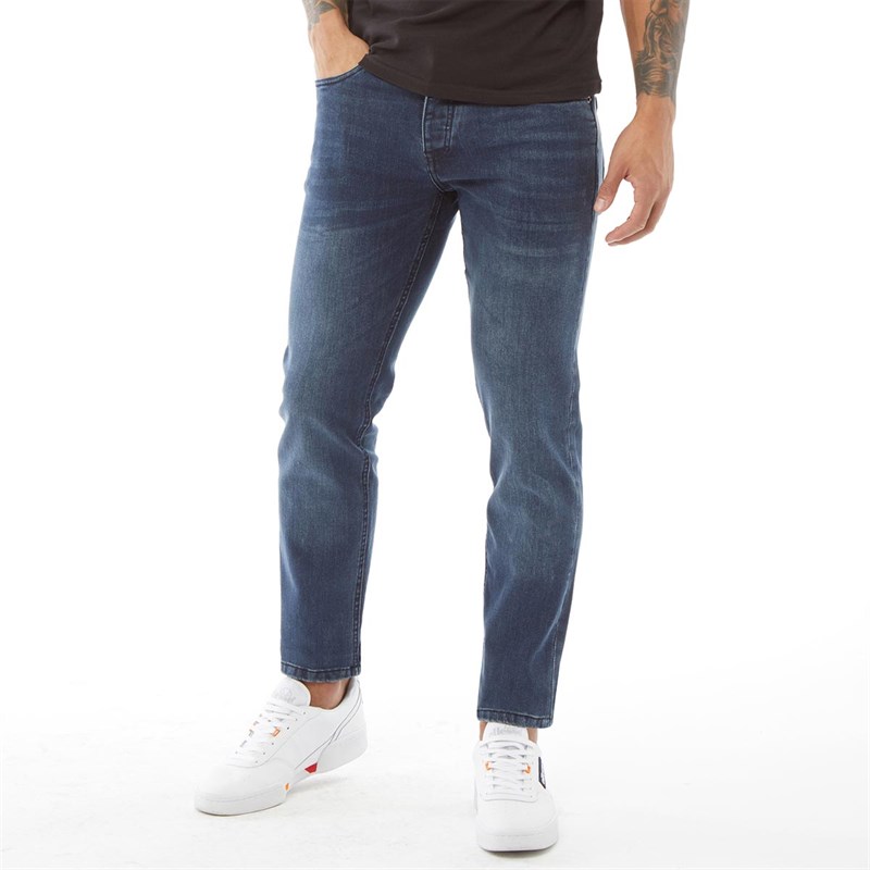 Buy Bench Mens Peter Slim Fit Jeans Dark Wash