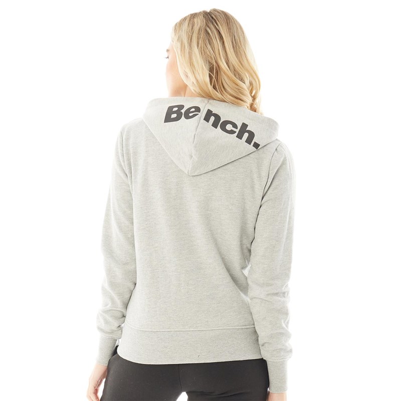 Buy Bench Womens Belleville Zip Through Hoodie Grey Marl