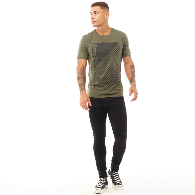 Bench Mens Howe T-Shirt Khaki