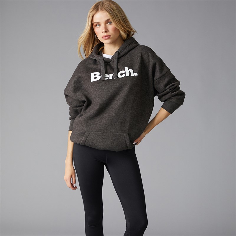 Bench Womens Trademark Oversized Hoodie Charcoal Marl