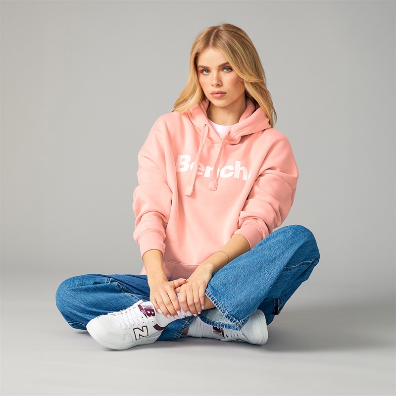 Bench Womens Trademark Oversized Hoodie Pale Pink
