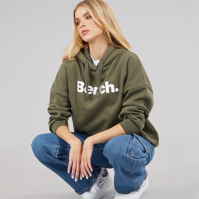 Bench Womens Trademark Oversized Hoodie Khaki