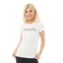Bench Damskie Hallie T-Shirt Bia?y