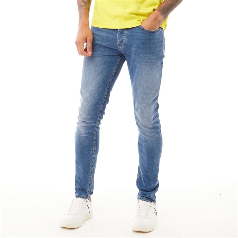 Buy Bench Mens Eddie Slim Jeans Mid Wash
