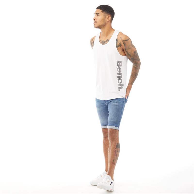 Bench Męskie Salah Koszulka bez Rękawów Biały