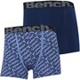 Bench Mens Croydon Two Pack Boxers Purple/Patterned