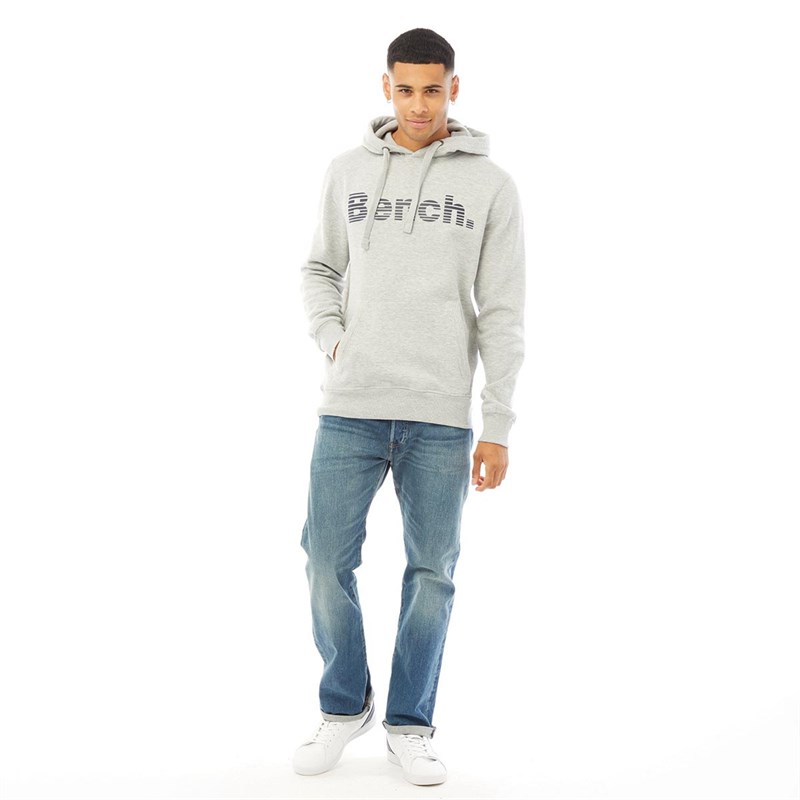 Buy Bench Mens Skinner Hoodie Grey Marl