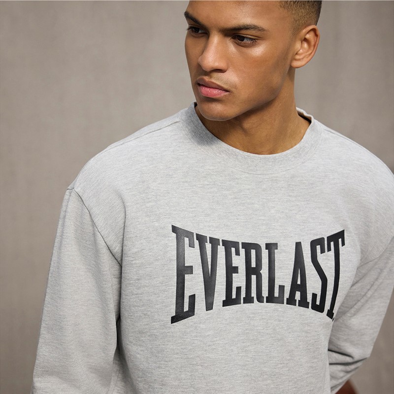 Everlast Sweatshirt Herren Iconic Maximized Hellgrau Mel