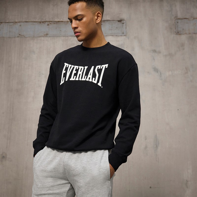 Everlast Herre Ikonisk Maksimeret Sweatshirt Sort