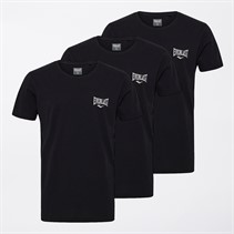 Everlast Trzy-pak z logo T-shirtów kolor czarny