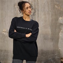 Everlast Damen Oversized Rundhals Sweatshirt Black Beauty