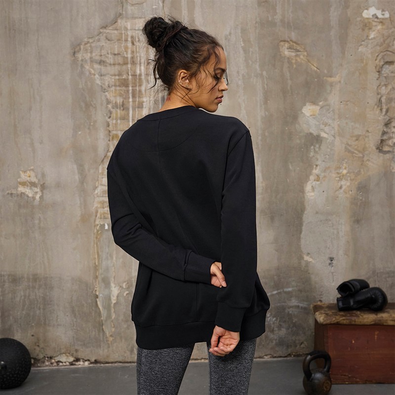 Everlast Dame Oversized Crew Neck Sweatshirt Black Beauty