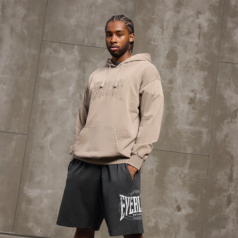 Everlast Gewaschenes gesticktes Kapuzenpullover Fossil