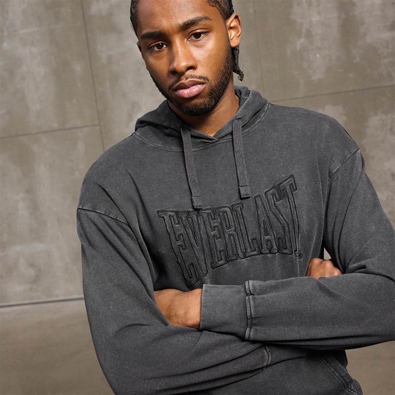 Everlast Washed Embroidered Hoodie Black Beauty